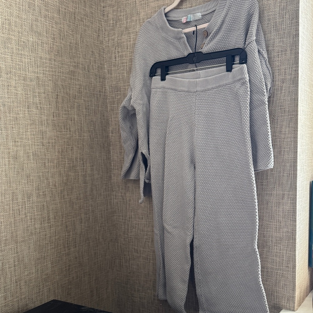 Free People Textured Gray Jumpsuit